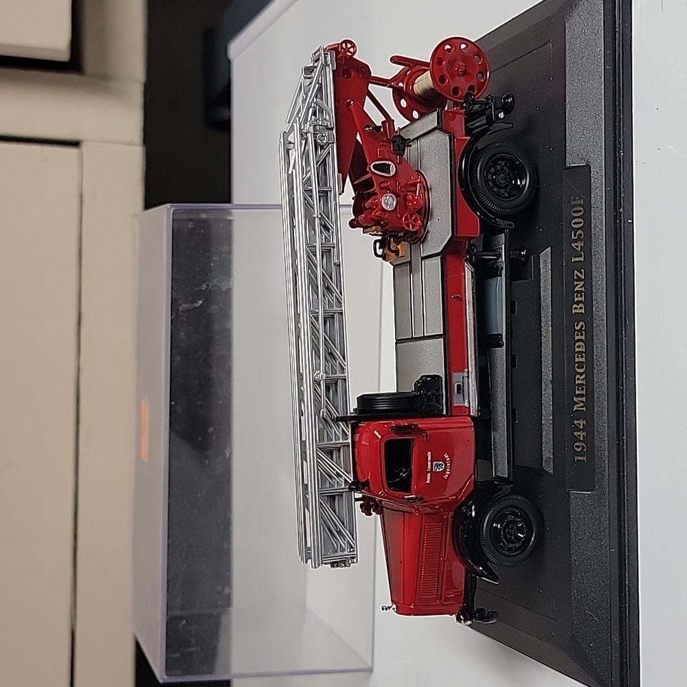 Set of four fire trucks